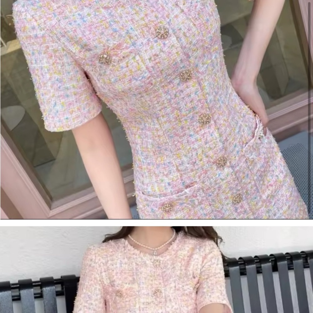 A.L.N Multicolor Tweed Dress - Picture 5 of 8